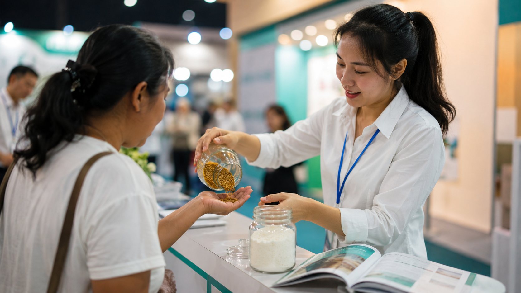 VIV Asia Bangkok, Thailand — Samples judged by hand, before the data