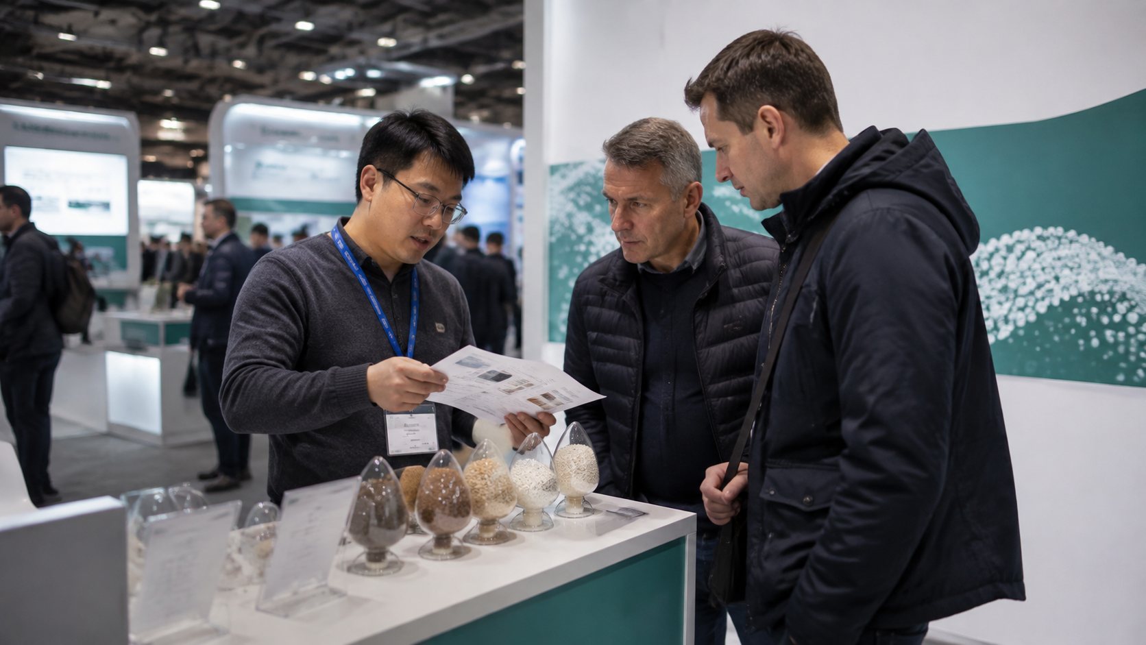 EuroTier Hannover, Germany — Technical documents on the counter