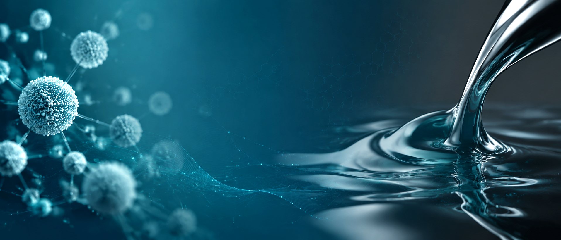 Brand visual — particle field